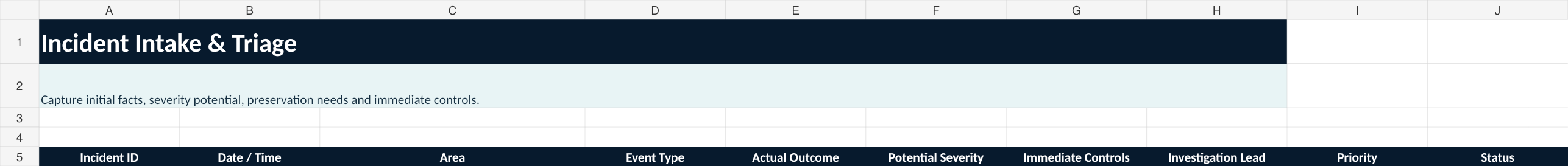 Incident Intake preview for incident investigation root cause system