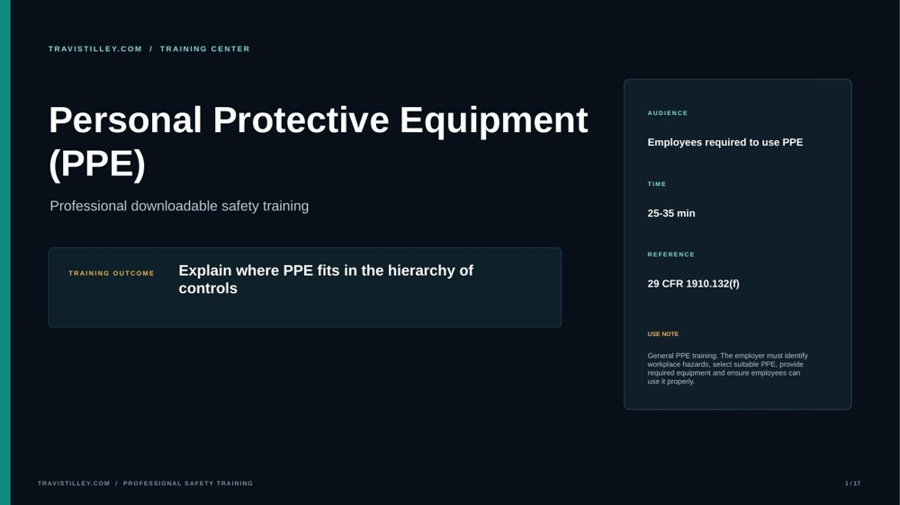 Personal Protective Equipment (PPE) presentation preview